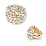 102801, PAVE RHINESTONE STRETCH RING