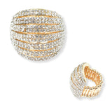 102801, PAVE RHINESTONE STRETCH RING