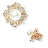 102802, FLOWER RHINESTONE STRETCH RING