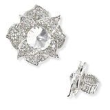 102802, FLOWER RHINESTONE STRETCH RING
