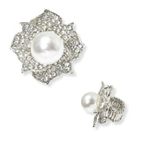 102802, FLOWER RHINESTONE STRETCH RING