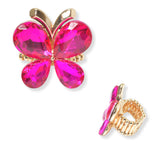 102803, BUTTERFLY RHINESTONE STRETCH RING