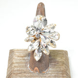 102805, MULTI SHAPE RHINESTONE STRETCH RING