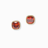102812, 14K GOLD PLATED, CUBIC ZIRCONIA STUD EARRING
