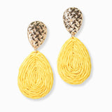 102844, GEOMETRIC RAFFIA DANGLE EARRING