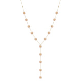 102867, DAINTY FLOWER BEADED DROP NECKLACE