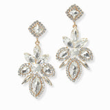 102870, MULTI SHAPE RHINESTONE DANGLE EARRING