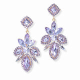 102870, MULTI SHAPE RHINESTONE DANGLE EARRING