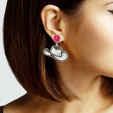 102891, WESTERN COWBOY HAT DANGLE EARRING