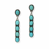 102901, WESTERN OVAL TURQUOISE STONE DANGLE EARRING