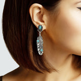 102903, WESTERN LEAF DANGLE EARRING