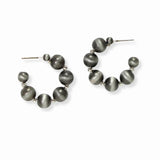 102910, WESTERN NAVAJO BEADED HOOP EARRING