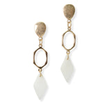 102949, GEOMETRIC SHELL ACCENT DANGLE EARRING