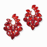 102990, TEARDROP RHINESTONE ACCENT EVENING EARRING
