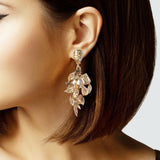 102993, GEOMETRIC SHAPE RHINESTONE DANGLE EARRING