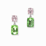 102994, RECTANGLE RHINESTONE DANGLE EARRING