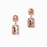 102994, RECTANGLE RHINESTONE DANGLE EARRING