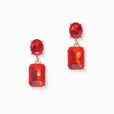 102994, RECTANGLE RHINESTONE DANGLE EARRING