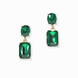 102994, RECTANGLE RHINESTONE DANGLE EARRING