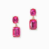 102994, RECTANGLE RHINESTONE DANGLE EARRING