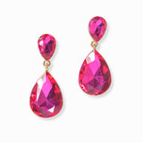 102996, TEARDROP RHINESTONE DANGLE EARRING