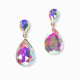 102996, TEARDROP RHINESTONE DANGLE EARRING