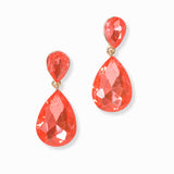 102996, TEARDROP RHINESTONE DANGLE EARRING