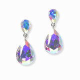 102996, TEARDROP RHINESTONE DANGLE EARRING