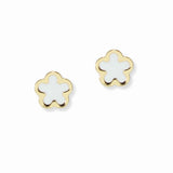 103011, CLOVER ENAMEL STUD EARRING