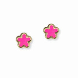 103011, CLOVER ENAMEL STUD EARRING