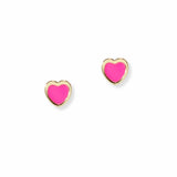 103012, DAINTY HEART ENAMEL STUD EARRING