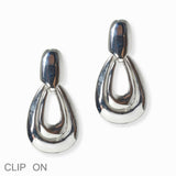 103018, GEOMETRIC METAL CLIP ON EARRING