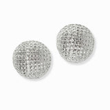 103024, TEXTURED ROUND METAL CLIP ON EARRING