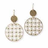 103032, CLOVER CUTOUT PATTERN DANGLE EARRING