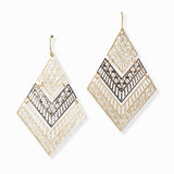 103034, GEOMETRIC CUTOUT METAL DANGLE EARRING