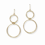 103038, GEOMETRIC ROUND METAL DANGLE EARRING