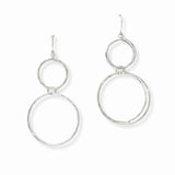 103038, GEOMETRIC ROUND METAL DANGLE EARRING