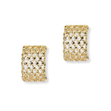 103053, GOLD DIPPED, STATEMENT BRASS EARRING