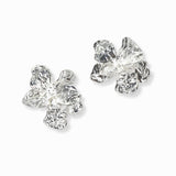 103059, HAMMERED FLOWER METAL STUD EARRING