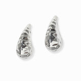 103066, HAMMERED TEARDROP STUD EARRING