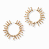 103076, SUNBURST HOOP EARRING