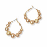 103078, BALL BEADED ROUND HOOP EARRING
