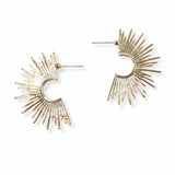 103079, GOLD DIPPED, SUNBURST BRASS POST EARRING