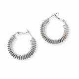 103080, TEXTURED ROUND HOOP EARRING