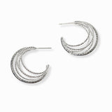 103081, LAYERED HOOP POST EARRING