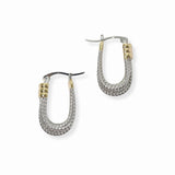 103084, 14K GOLD PLATED, DESIGNER INSPIRED LAYERED HOOP EARRING