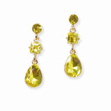 103113, TEARDROP RHINESTONE DANGLE EARRING