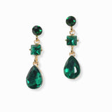 103113, TEARDROP RHINESTONE DANGLE EARRING