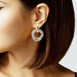 103141, 14K GOLD PLATED, DESIGNER INSPIRED POST EARRING