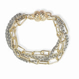 103151, MULTI LAYERED DESIGNER INSPIRED MAGNETIC CLOSURE BRACELET